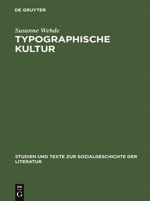 cover image of Typographische Kultur